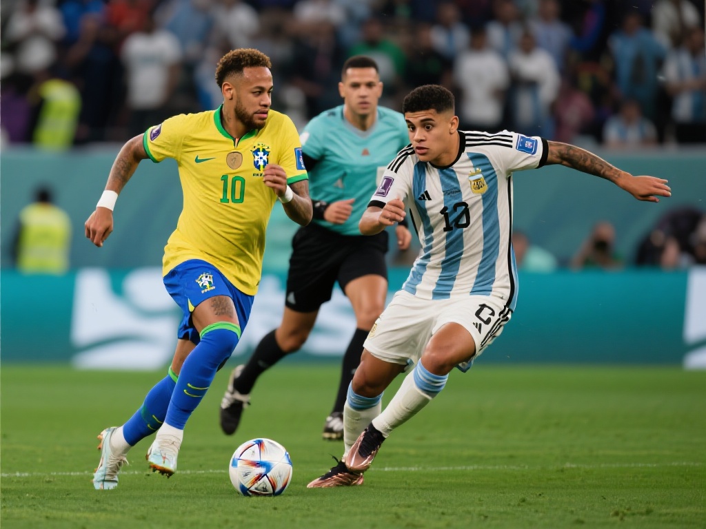 巴西足球队全新阵容亮相 例如,在对阵阿根廷的比赛中,内马尔与罗德